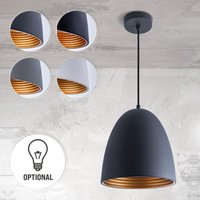 Pendelleuchte Küchenlampe Hängelampe Esszimmer Esstischlampe Innen Gold Weiß Schwarz-Gold, Klar ST64 800 Lumen / 7W - Paco Home von PACO HOME