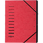PAGNA Fächermappe DIN A4 Unbeschriftet Pappkarton 7 Fächer Rot 24,5 (B) x 0,4 (T) x 32 (H) cm von PAGNA