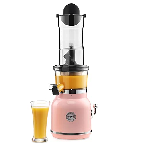 Vertikale Entsaftermaschine Mit Kalter Presse Langsam Kauender Entsafter Frischgemüse- Und Fruchtsaft-Extraktor Mit Hohem Nährstoffgehalt Mit Leisem Motor Und Rückwärtsfunktion 800 Ml(Color:Pink) von PAHION