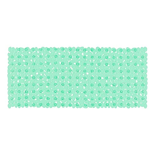 PANA Antirtuschmatten • Badewannenmatte mit Saugnäpfen • Duschmatte • in versch. Farben, Designs und Größen • Größe: 39 x 88 cm • Design: Stein • Farbe: Smaragdgrün von PANA