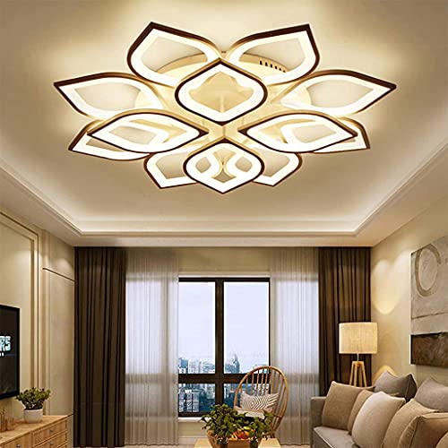 Deckenlampe LED Dimmbar Deckenleuchte Moderne Mit Fernbedienung Wohnzimmerlampe Blütenblätter Blatt Acryl Lampenschirm Weiß Kronleuchter Schlafzimmer Esszimmer Kinderzimmer Leuchte,110*110*15cm/110W Deckenlampe LED Dimmbar Deckenleuchte Moderne Mit Fernbedienung Wohnzimmerlampe Blütenblätter Blatt Acryl Lampenschirm Weiß Kronleuchter Schlafzimmer Esszimmer Kinderzimmer Leuchte,110*110*15cm/110W von PANNN