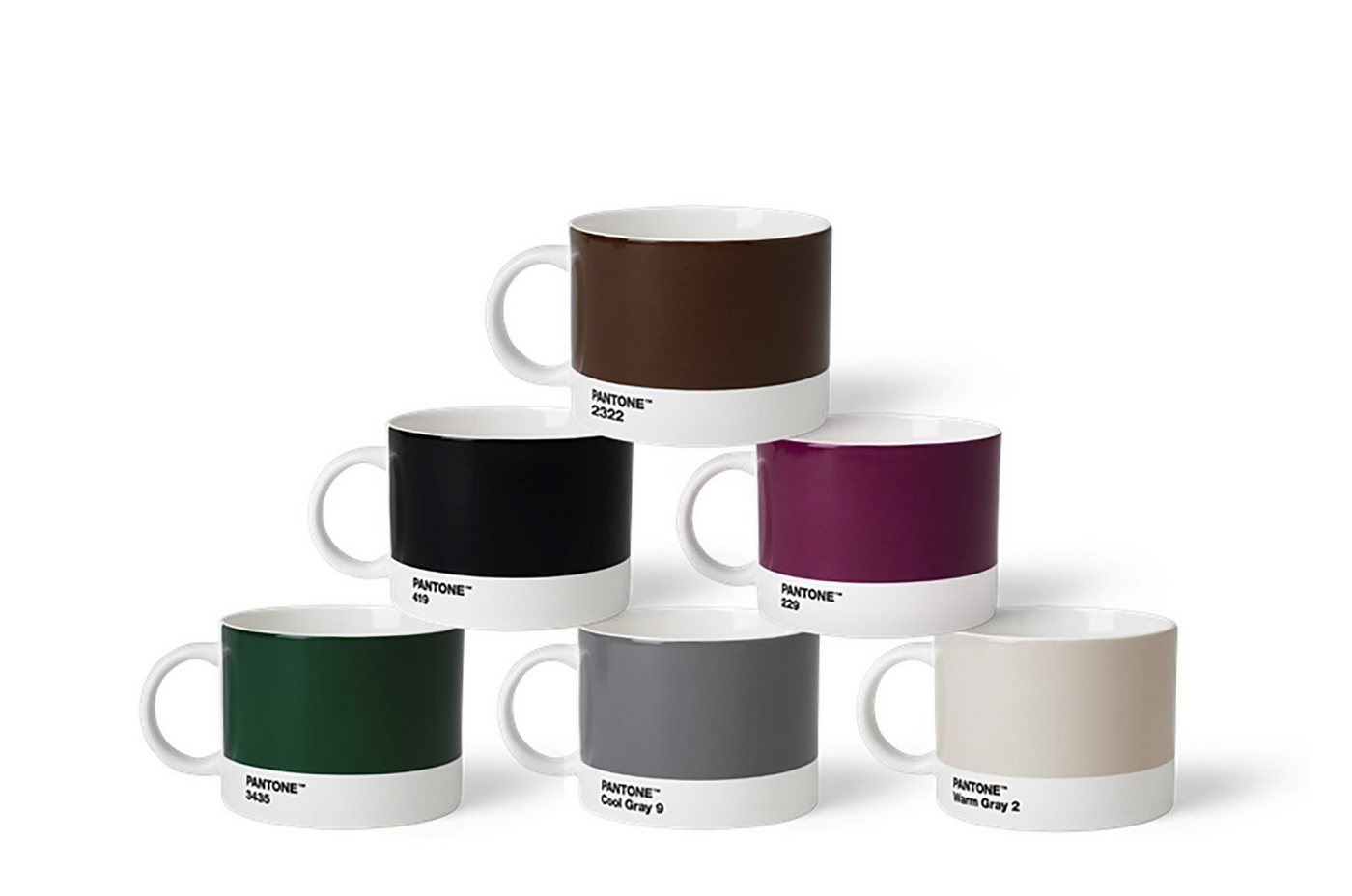 PANTONE Becher, Porzellan Teebecher, 475 ml, 6er-Set von PANTONE