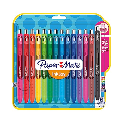 PAPER MATE InkJoy Gelstifte mittlere Spitze (0,7mm) sortierte Farben 14 Stück von PAPER MATE