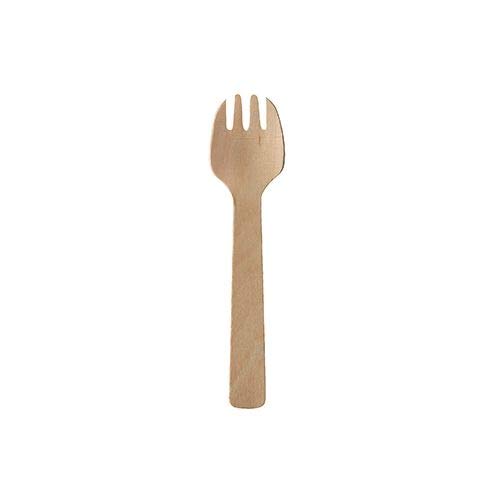 Papstar Gabeln, Holz "pure" 10 cm natur 88074 Holzgabeln Snackgabeln, 1000 Stück von PAPSTAR