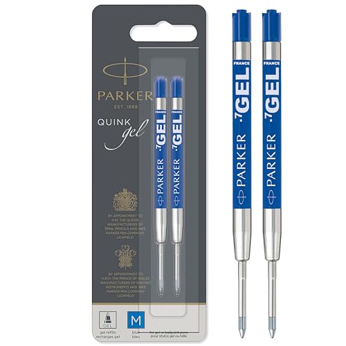 Parker Gelstifteminen | mittlere Schreibspitze (0,7 mm) | blaue QUINK Tinte | 2 Stück von PARKER