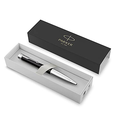 Parker Urban Twist-Kugelschreiber | Mattschwarz mit Chrom-Zierteilen | mit Nachfüllpatrone mit blauer Tinte | Geschenkbox von PARKER