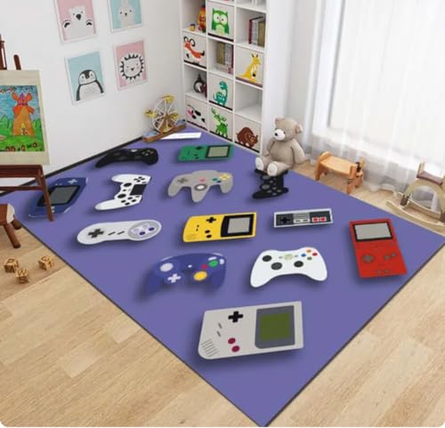 PASPRT Gamer Controller Bereich Teppiche rutschfeste Fußmatte Fußmatte Home Runner Teppich Teppich Für Schlafzimmer Indoor Kinder Spielmatte 50X80Cm von PASPRT