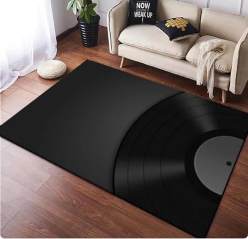 Vinyl Disc Player Phonograph Music Teppich Für Schlafzimmer Wohnzimmer Teppich Für Küche Fußmatte Home Decor Anti-Rutsch-Pad 50X80Cm von PASPRT