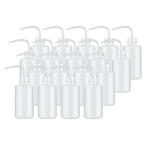 PATIKIL 18Stk 8oz Lab Quetschflasche 250ml Plastik Sicherheit Waschflaschen Spritzflasche Tattooflasche für Reinigung Wassergeräte Pflanze Bewässerung Versuch Tattoo Lieferungen (Klar) von PATIKIL