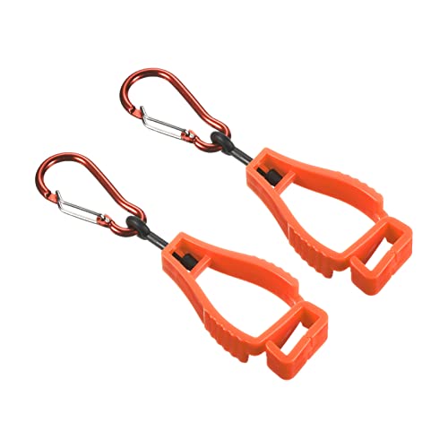 PATIKIL 2Pack Handschuhe Greiferfänger Haken Klemmen Halter für Bauwerkstatt Orange von PATIKIL