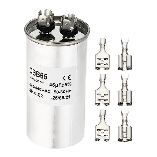 PATIKIL 45uf 45MDF 370/440VAC Lüfter Start Kondensator CBB65 Kreisförmig Betrieb Kondensator für Klimaanlage Kälte Wärme Pumpe Kondensator Gerade mit Draht Anschlussklemme PATIKIL 45uf 45MDF 370/440VAC Lüfter Start Kondensator CBB65 Kreisförmig Betrieb Kondensator für Klimaanlage Kälte Wärme Pumpe Kondensator Gerade mit Draht Anschlussklemme von PATIKIL