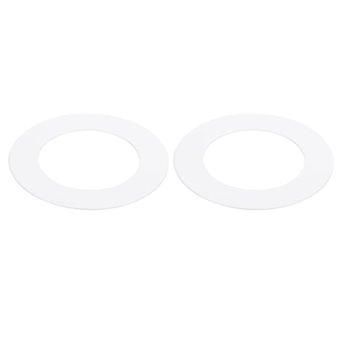 PATIKIL Metallische Goof Trim-Ring, 2 Stück 3,19" OD 2,01" ID Runder Deckenleuchten-Ringverkleidung für Einbauleuchten-Abdeckung, Mattweiß von PATIKIL