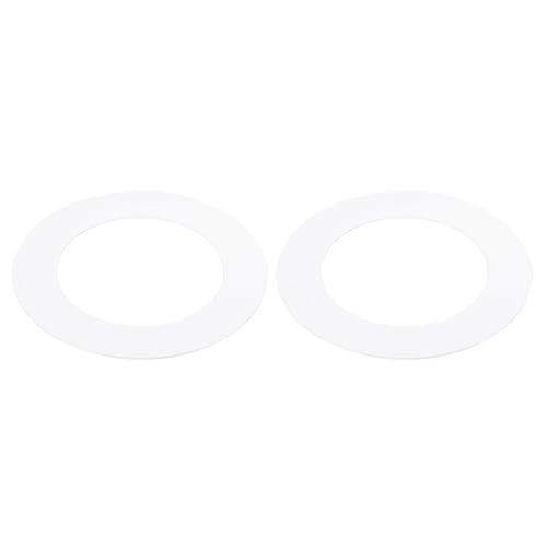 PATIKIL Metallische Goof Trim-Ring, 2 Stück 86 mm Außendurchmesser 56 mm Innendurchmesser Runde Deckenleuchten-Ringverkleidungen für Einbauleuchten, matte weiße Farbe von PATIKIL