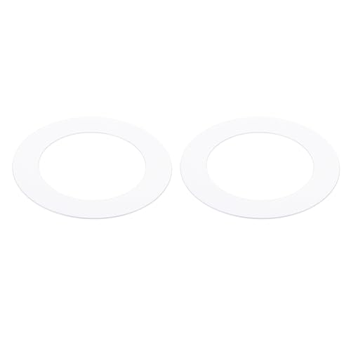 PATIKIL Metallische Goof Trim-Ring, 2 Stück 91 mm Außendurchmesser 61 mm Innendurchmesser Runde Deckenleuchten-Ringverkleidungen für Einbauleuchten-Abdeckungen, mattweiß von PATIKIL