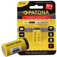 Patona - 2x Li-Ion 3,7V Akku CR123A 16340 Zelle 700mAh 2,59Wh von PATONA