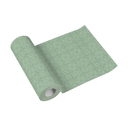 PAW - Tischläufer aus Airlaid (40 cm x 24 m) I Tischdeko für Kommunion, Konfirmation, Hochzeit, Geburtstag, Gartenparty, Taufe I Tischband - Natur, Grün I Farbe: Linen Structure Green von PAW