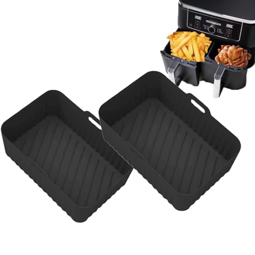 Airfryer Zubehör für für Ninja Heißluftfritteuse, 2Pcs Silikonform Zubehör für Ninja Foodi Max Dual Zone AF400EU AF300EU AF400EUCP 9.5L von PAWARSO