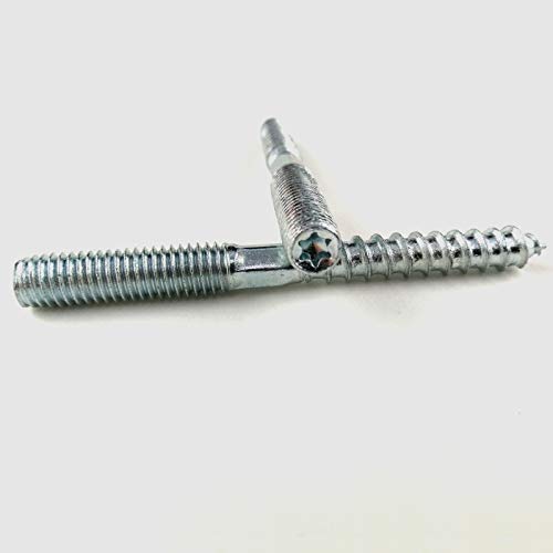 100 Stück M6 x 80 mm Stockschrauben Torx TX Stahl verzinkt Schraubstifte Länge 80 mm von PBG