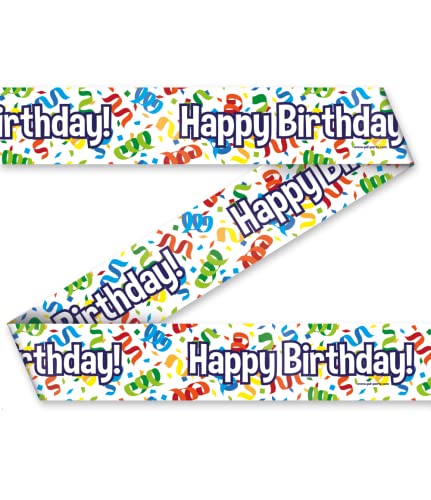 PD-Party 7033044 Party Dekoration Tape | Festliche | Partei Feier - Happy Birthday, 1200cm Länge x 9cm Breite x 0.1cm Höhe von PD-Party