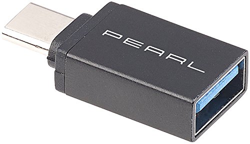 PEARL Adapter USB3: USB-3.0-Adapter mit Typ-C-Stecker auf Typ-A-Buchse (Kabel USB c auf USB a Buchse, USB c Kabel Adapter, Externe Festplatte) von PEARL