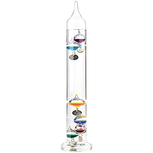 PEARL Galilei Thermometer: Maxi Galileo-Thermometer Deluxe (Galileo Thermometer groß, Glasthermometer, Geschenkidee) von PEARL