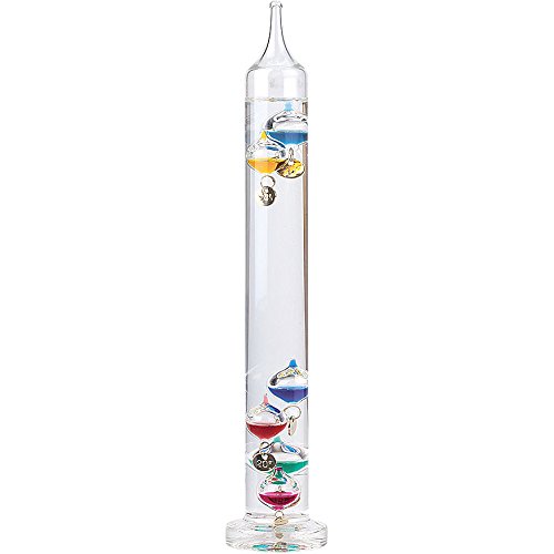 PEARL Goethe Thermometer: Galileo-Thermometer Classic (Thermometer Glas, Galileisches Thermometer, schwimmenden Glaskugeln) von PEARL