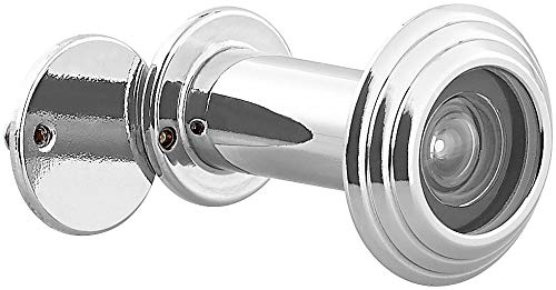 PEARL Door-Viewer: Türspion mit Sichtschutz, 160°, 36-60 mm, Ø 14 mm, Edelstahl verchromt (Peep-Hole, Sicherheit) von PEARL