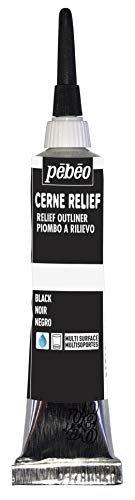 Pebeo Vitrail Buntglas-Effekt Cerne Relief 20 ml Tube mit Tülle, schwarz von Pebeo