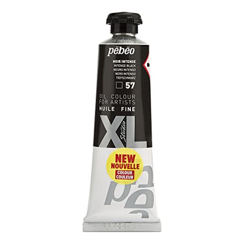 Pébéo - Feines Öl XL 37 ML - Ölgemälde - Ideal für Anfänger oder Profis - Fine Art Malerei - Feine Qualität - Pébéo Ölgemälde - Intensives Schwarz - 37 ml von Pebeo