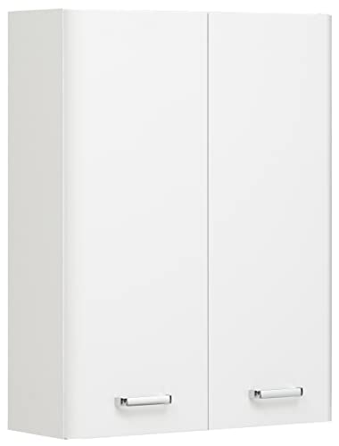 Pelipal Badezimmer Hängeschrank Quickset 359 in Weiß Hochglanz, 53 cm breit | Bad Wandschrank mit 2 Türen und 2 Einlegeböden von Pelipal