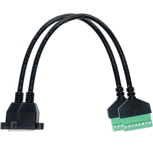 PENGLIN 2 Stück RJ45 Buchse auf 8 Pins Schraubklemmenblock Adapter für Cat7 Cat6 Cat5 Ethernet Extender CCTV Digital Internet,RJ45-Buchse auf 8-poligen Ethernet-Anschluss von PENGLIN