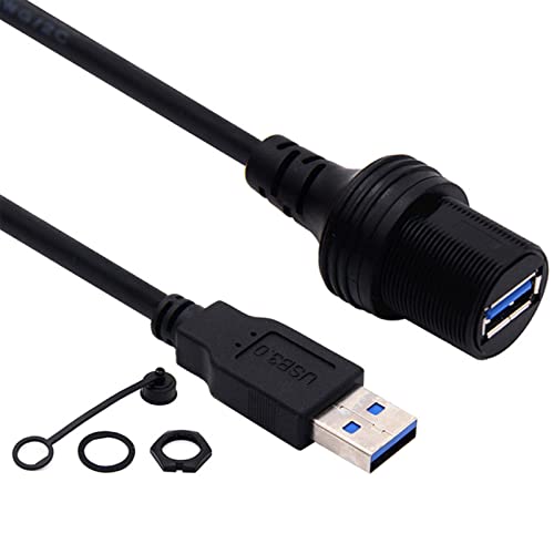 PENGLIN USB 3.0 Stecker auf Buchse, USB-Verlängerungskabel für Auto, LKW, Boot, Motorrad, Armaturenbrett (1 m) von PENGLIN