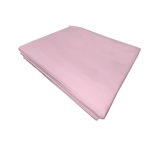 PENSIERI DELICATI Bettlaken für Doppelbett 250 x 300 cm, Bettlaken für Doppelbett, einfarbig, aus 100% Baumwolle, hergestellt in Italien, Farbe Rosa von PENSIERI DELICATI