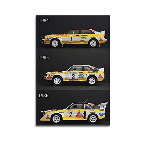 Auto-Poster Audi Quattro S1 E2 Rally Racing Poster Dekorative Malerei Leinwand Wandposter und Kunstbild Druck Moderne Familie Schlafzimmer Dekor Poster 50 x 75 cm von PENTAB