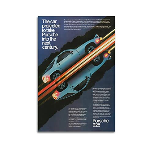 Auto-Poster Porsche 928 Sportauto-Poster, dekoratives Gemälde, Leinwand, Wandposter und Kunstbild, modernes Familien-Schlafzimmer, 50 x 75 cm von PENTAB