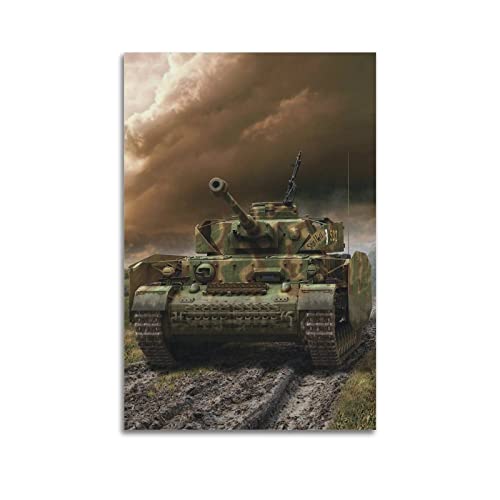 Militärische Kriegsposter Panzer Iv Tanks Poster Dekorative Malerei Leinwand Wandposter und Kunstbild Druck Moderne Familie Schlafzimmer Dekor Poster 30 x 45 cm von PENTAB