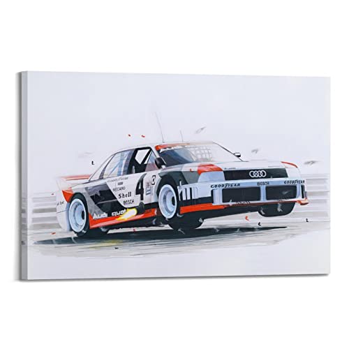 Retro-Rennwagen-Poster Audi 90 Quattro Imsa Gto Sportauto-Poster, dekoratives Gemälde, Leinwand, Wandposter und Kunstbild, modernes Familien-Schlafzimmer, Dekoration, Poster, 60 x 90 cm von PENTAB