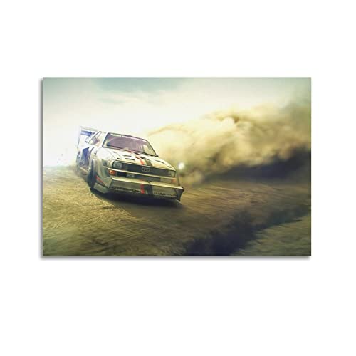 Sportwagen-Poster Audi Pikes Peak Quattro Rally Motorsport Poster Dekorative Malerei Leinwand Wandposter und Kunstbild Druck Moderne Familie Schlafzimmer Dekor Poster 40 x 60 cm von PENTAB