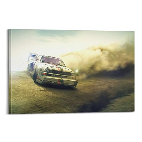 Sportwagen-Poster Audi Pikes Peak Quattro Rally Motorsport Poster Dekorative Malerei Leinwand Wandposter und Kunstbild Druck Moderne Familie Schlafzimmer Dekor Poster 60 x 90 cm von PENTAB