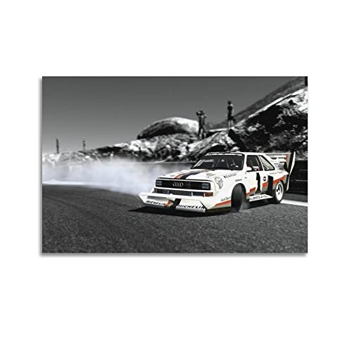 Supercar Poster Audi Quattro S1 Rallye Car Drift Poster Dekorative Malerei Leinwand Wandposter und Kunstbild Druck Modern Familie Schlafzimmer Dekor Poster 50 x 75 cm von PENTAB