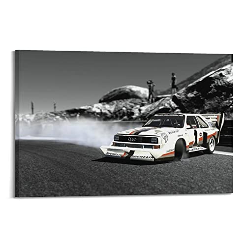 Supercar Poster Audi Quattro S1 Rallye Car Drift Poster Dekorative Malerei Leinwand Wandposter und Kunstbild Druck Modern Familie Schlafzimmer Dekor Poster 60 x 90 cm von PENTAB