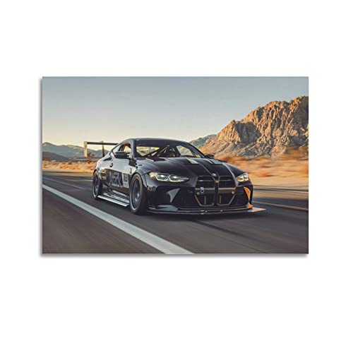 Supercar Poster BMW G82 M4 Hochleistungs-Rennposter, dekoratives Gemälde, Leinwand, Wandposter und Kunstbild, modernes Familien-Schlafzimmer, Dekor-Poster, 50 x 75 cm von PENTAB