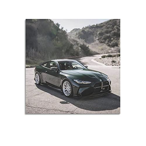 Supercar Poster BMW G82 M4 Poster Dekorative Malerei Leinwand Wandposter und Kunstbild Druck Moderne Familie Schlafzimmer Dekor Poster 50 x 50 cm von PENTAB