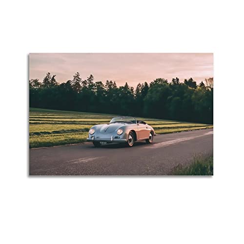 Supercar Poster Porsche 356 Speedster Hardtop Poster Dekorative Malerei Leinwand Wandposter und Kunstbild Druck Moderne Familie Schlafzimmer Dekor Poster 40 x 60 cm von PENTAB