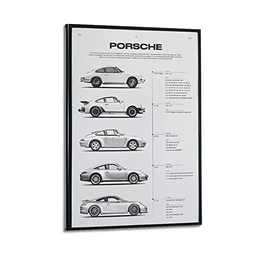 Supercar Poster Porsche 911 Model Series Poster Dekorative Malerei Leinwand Wandposter und Kunstbild Druck Moderne Familie Schlafzimmer Dekor Poster 60 x 90 cm von PENTAB
