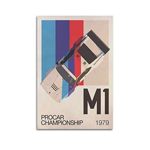 Vintage Racing Poster BMW M1 E26 Supercar Poster Dekorative Malerei Leinwand Wandposter und Kunstbild Druck Moderne Familie Schlafzimmer Dekor Poster 30 x 45 cm von PENTAB