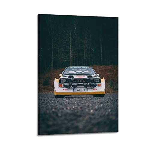 Vintage-Rallye-Poster Audi Sport Quattro S1 Rennsportauto-Poster, dekoratives Gemälde, Leinwand, Wandposter und Kunstbilddruck, modernes Familien-Schlafzimmer, Dekor-Poster, 60 x 90 cm von PENTAB