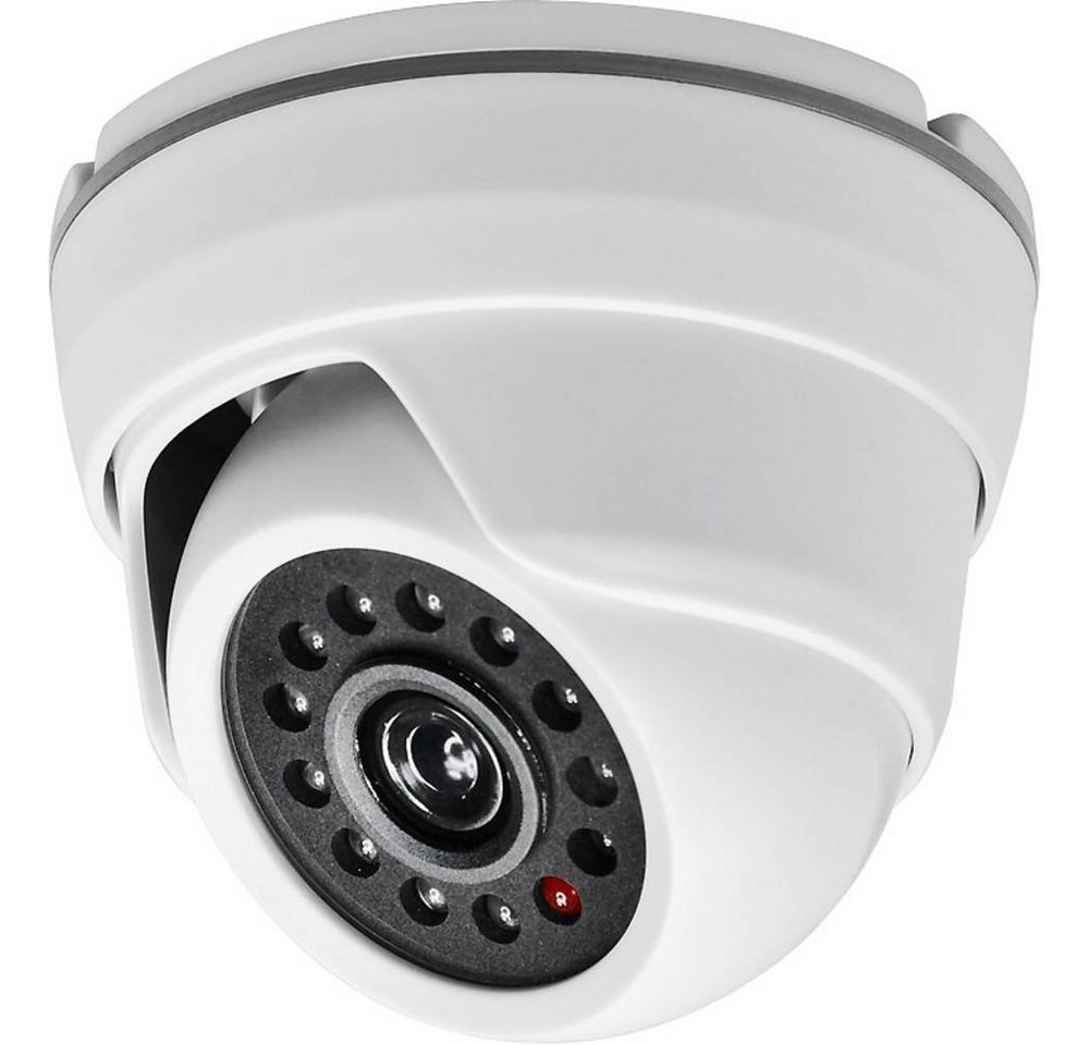 PENTATECH Kamera-Attrappe in Kugeldesign für innen Überwachungskamera Attrappe (mit blinkender LED) von PENTATECH