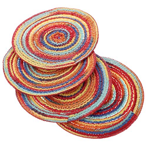 PEPLAYTAL 4 Stück Dämmplatten Wohnkultur Tischset aus Jute Untersetzer schwenkgrill dreibein Hochzeit Dekoration Decor Schüssel Matten wärmeisolierte Geschirrunterlage Baumwolle rot PEPLAYTAL 4 Stück Dämmplatten Wohnkultur Tischset aus Jute Untersetzer schwenkgrill dreibein Hochzeit Dekoration Decor Schüssel Matten wärmeisolierte Geschirrunterlage Baumwolle rot von PEPLAYTAL
