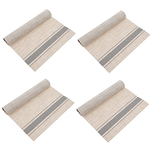 PEPLAYTAL 4 Stück PVC-Tischset Tischmatte tischunterlage Esszimmerdeko Tischdeko Tischset für Party Platzset Tischsets PVC -Taschen Haushalt Pads Esstisch liefert isolierte Kissen Grey PEPLAYTAL 4 Stück PVC-Tischset Tischmatte tischunterlage Esszimmerdeko Tischdeko Tischset für Party Platzset Tischsets PVC -Taschen Haushalt Pads Esstisch liefert isolierte Kissen Grey von PEPLAYTAL